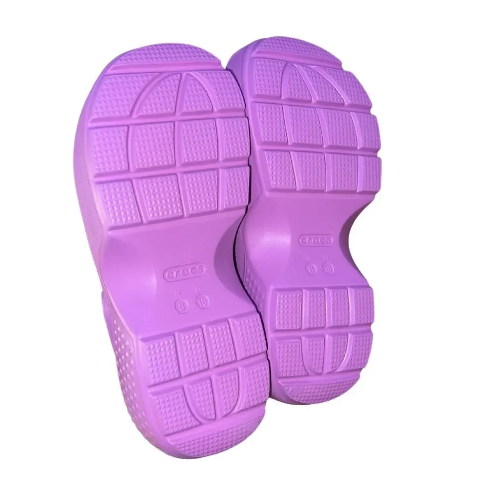 Crocs Stomp Slip on Clogs Bubble Purple Platform Size 10 Chunky Sole Comfort NWT